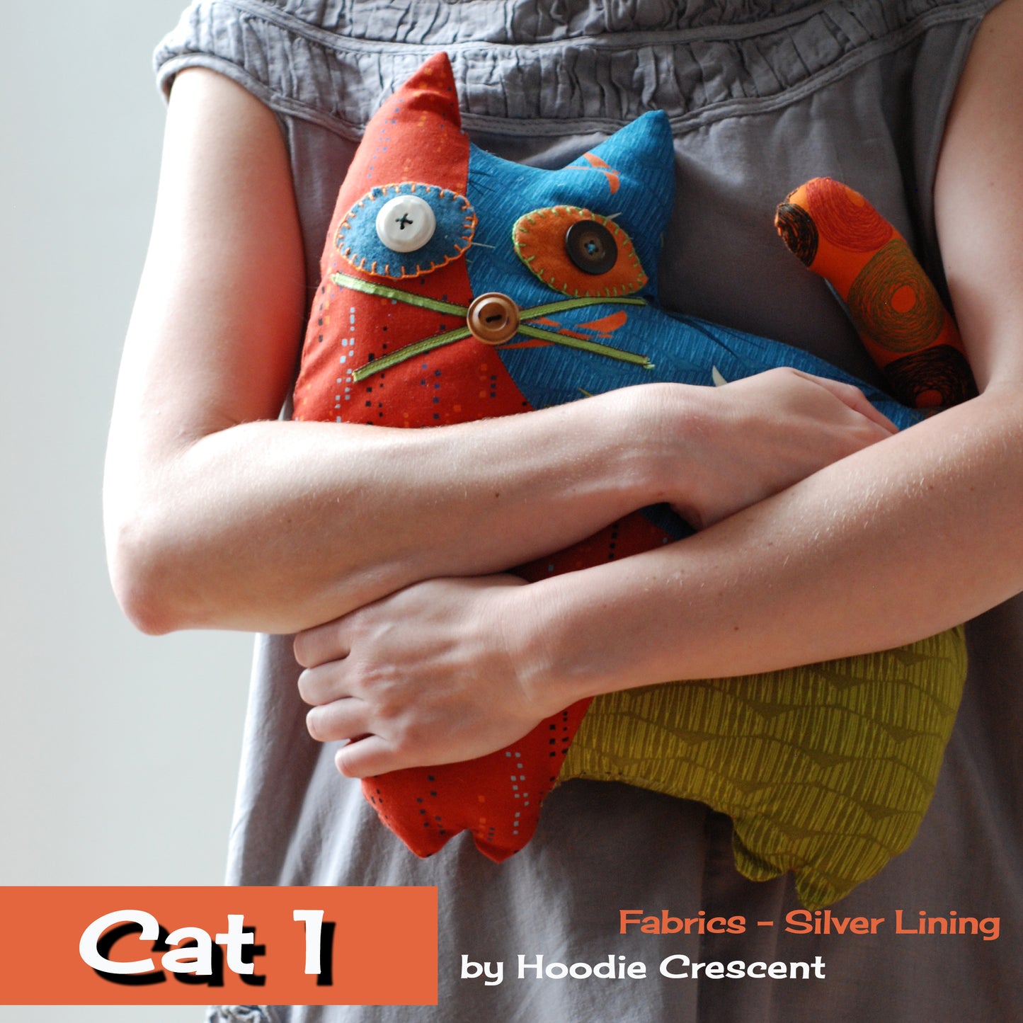 Stuffed Cat 1 - PDF Patchwork Sewing Pattern