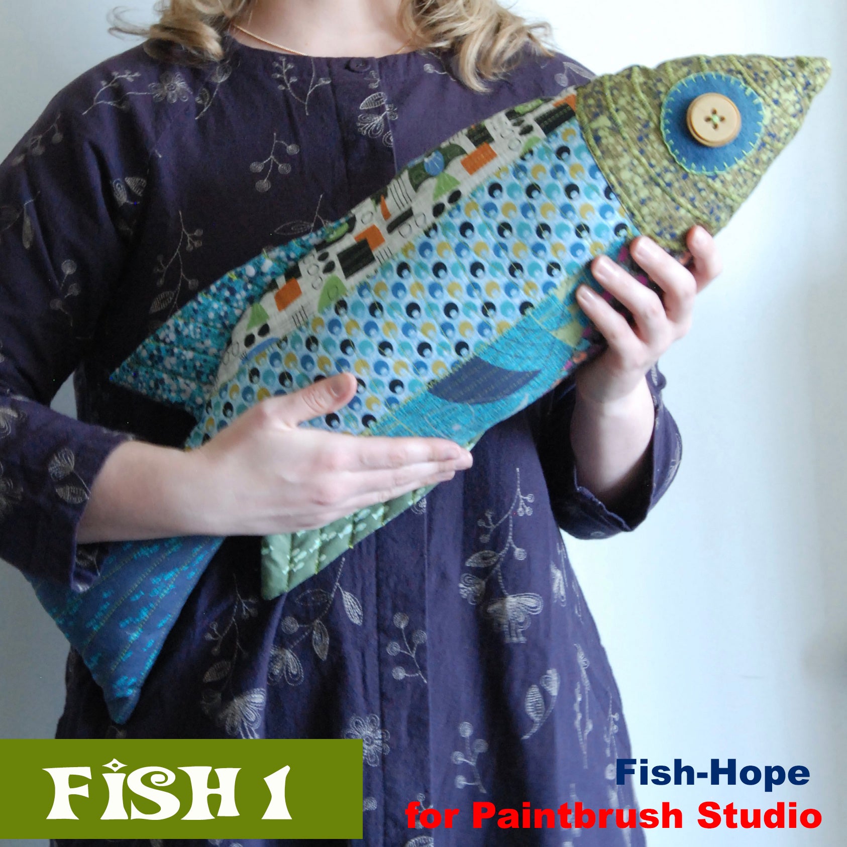 Fish 1 - stuffed animal / PDF Patchwork Sewing Pattern – fab-a-la