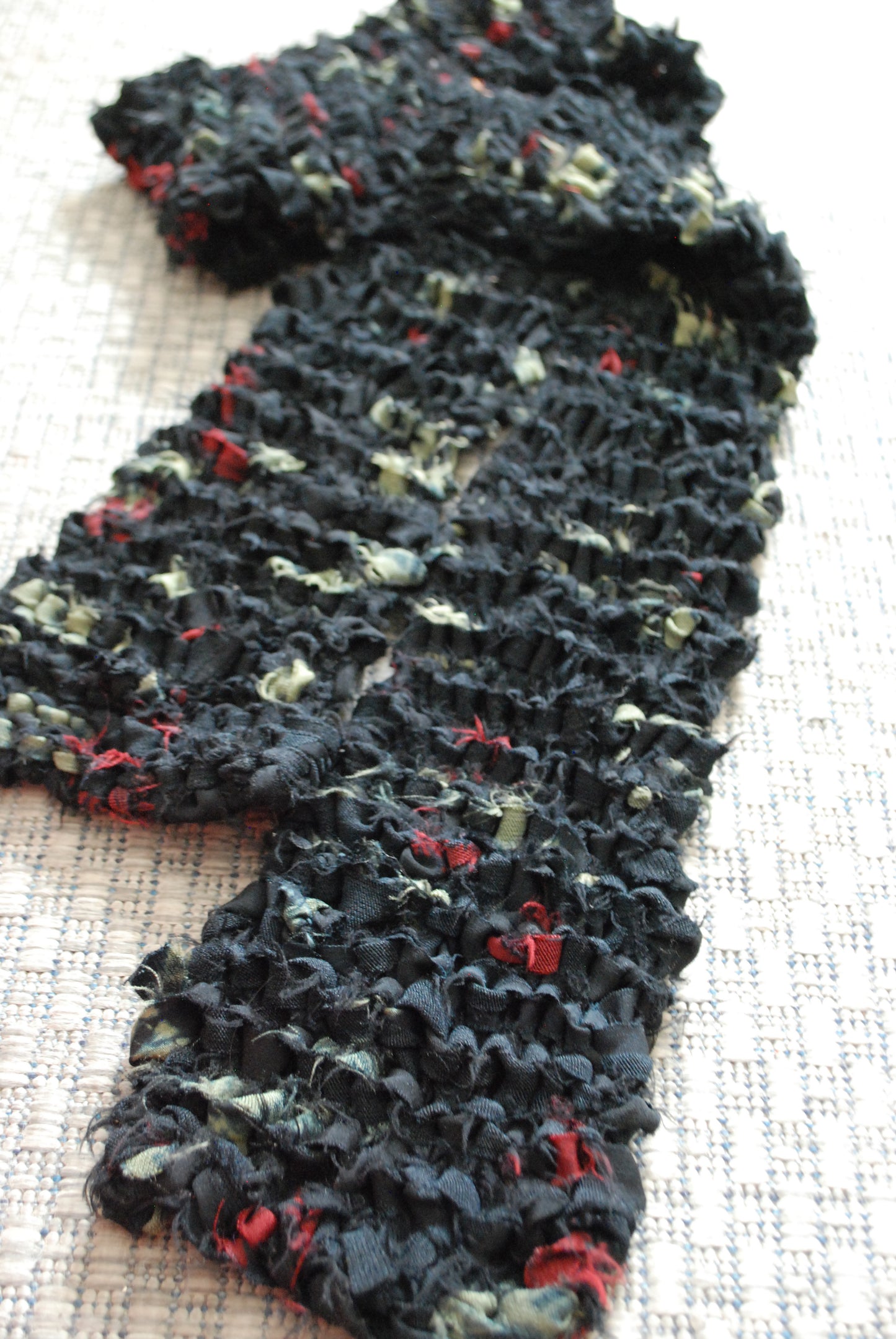 Kimono Silk Knitting Scarf - Black