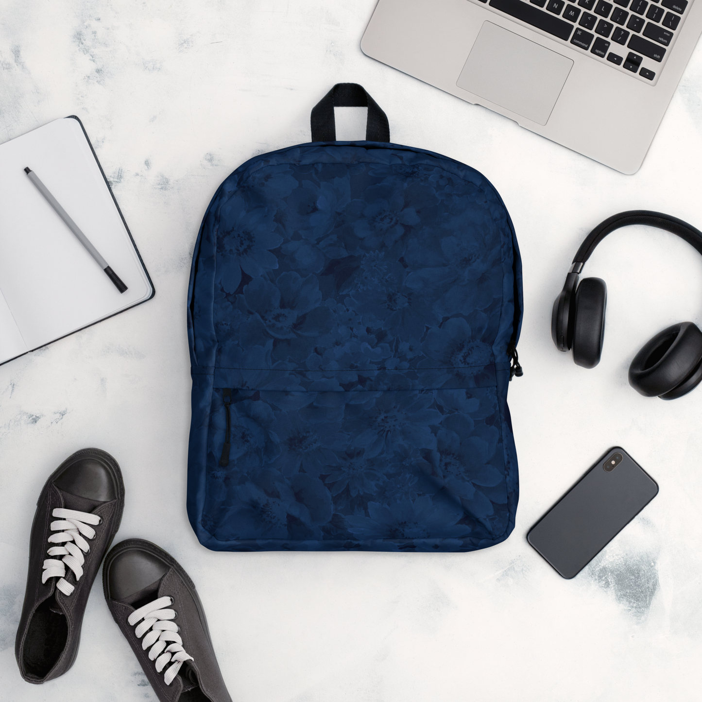 Floral Backpack - Indigo