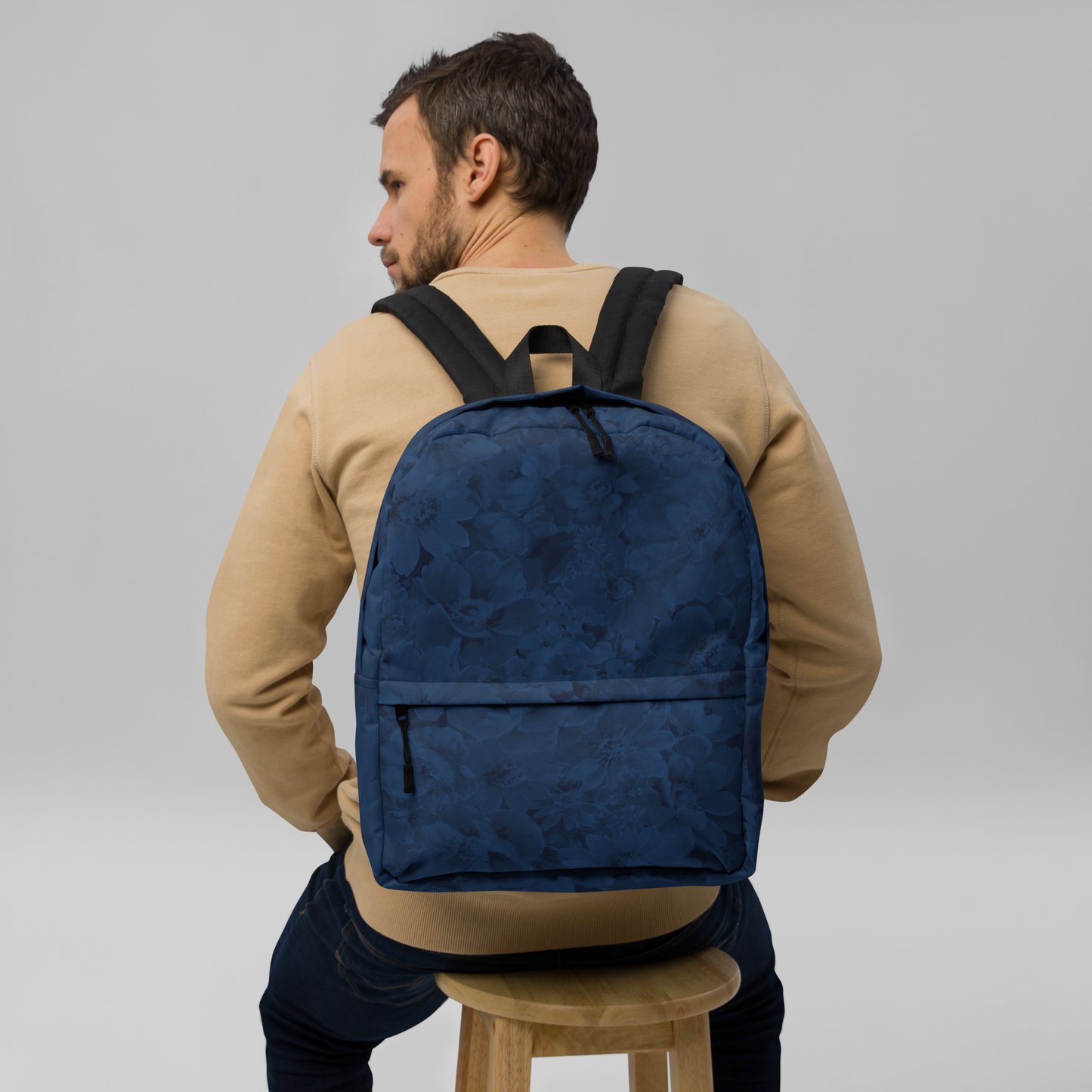 Floral Backpack - Indigo