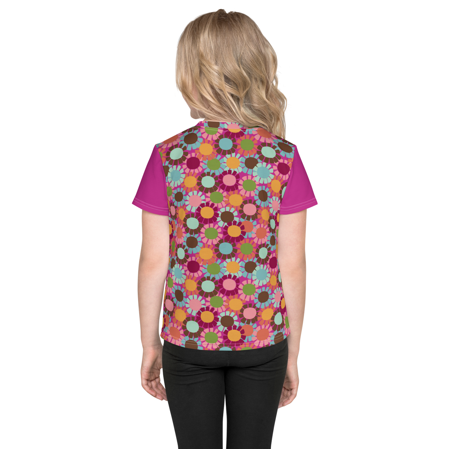 Fringe Daisy Pink Kids T-shirt