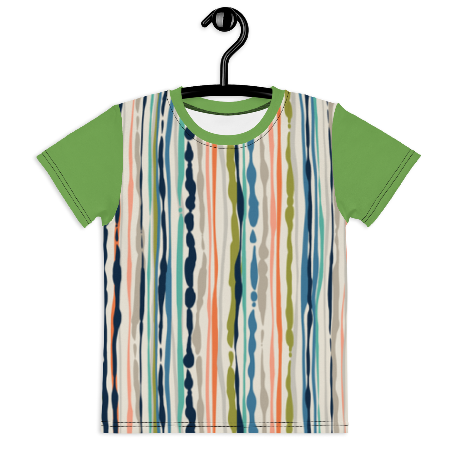 Lite-Green Paintbrush Kids crew neck t-shirt