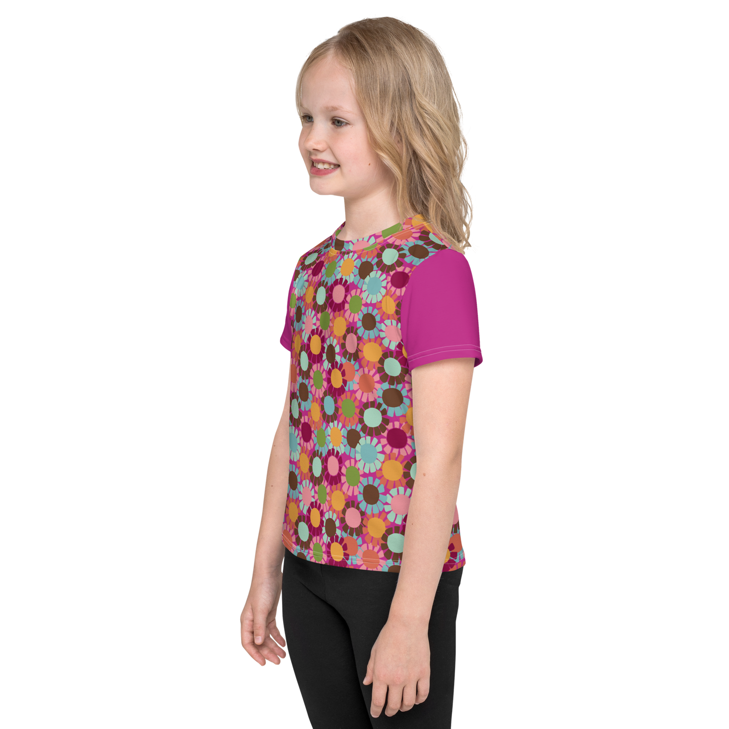 Fringe Daisy Pink Kids T-shirt