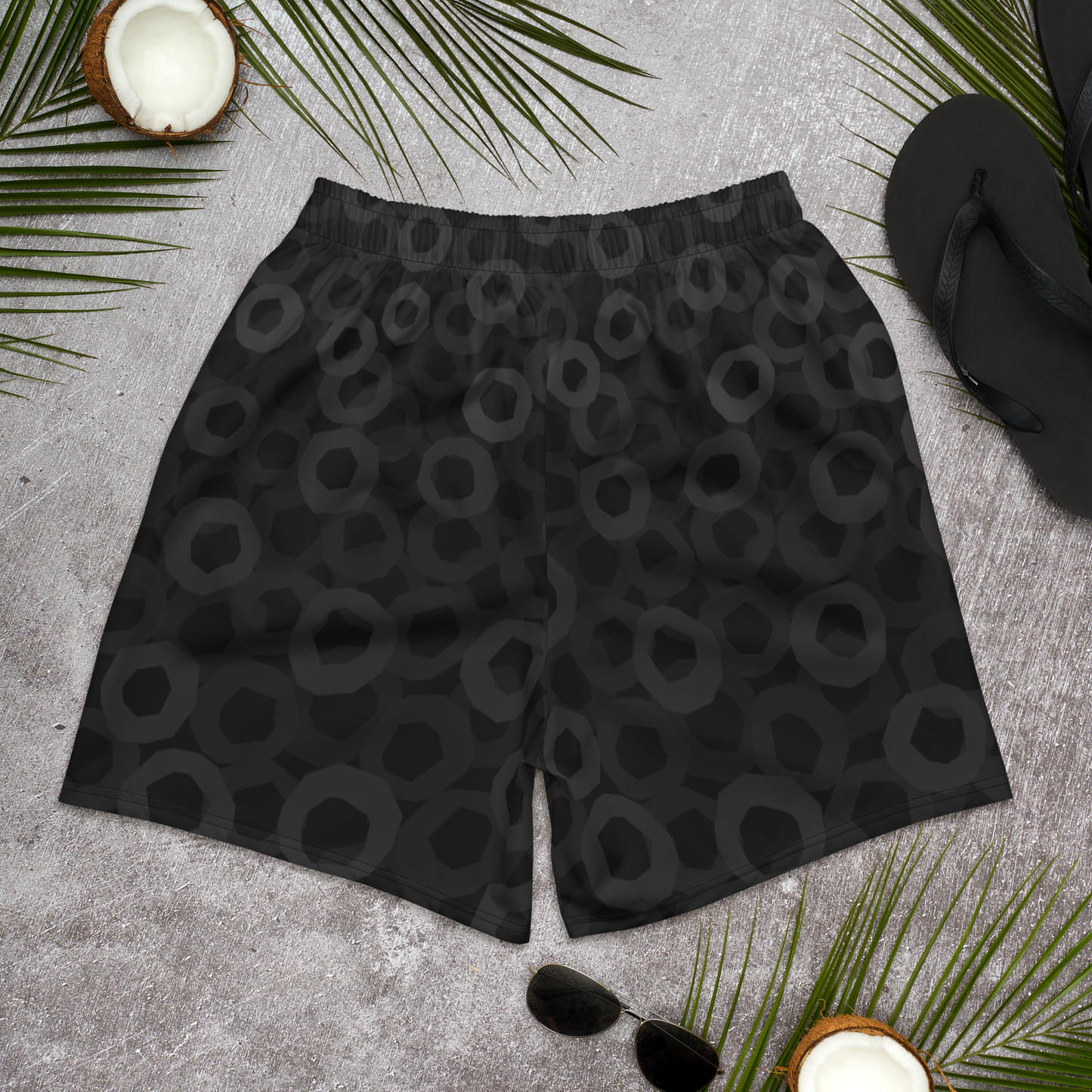 Tic Tac Toe Charcoal Recycled Athletic Shorts