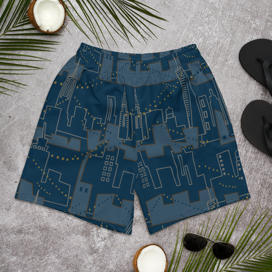 Night City Blue Recycled Athletic Shorts