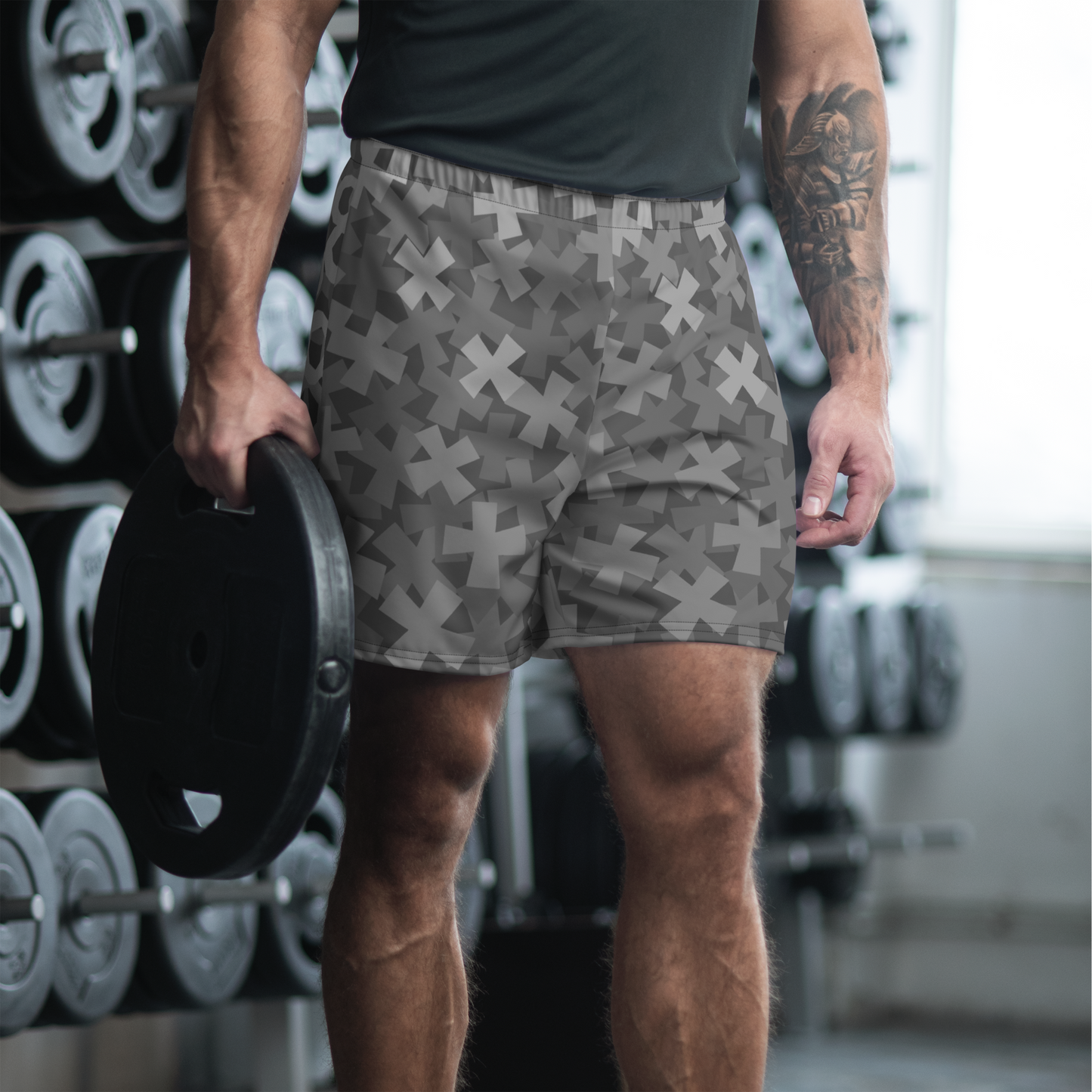 Tic Tac Toe Stone Recycled Athletic Shorts