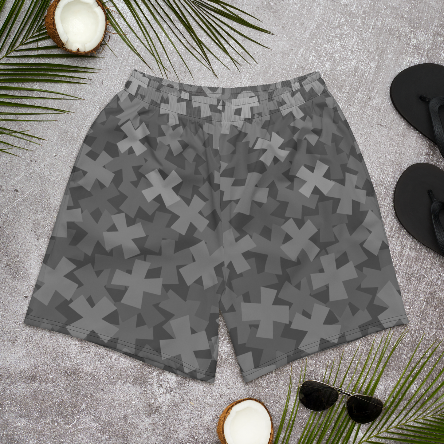 Tic Tac Toe Stone Recycled Athletic Shorts