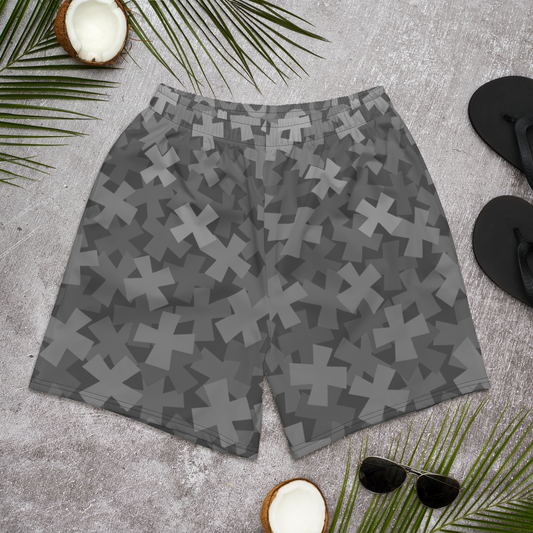 Tic Tac Toe Recycled Athletic Shorts - Stone