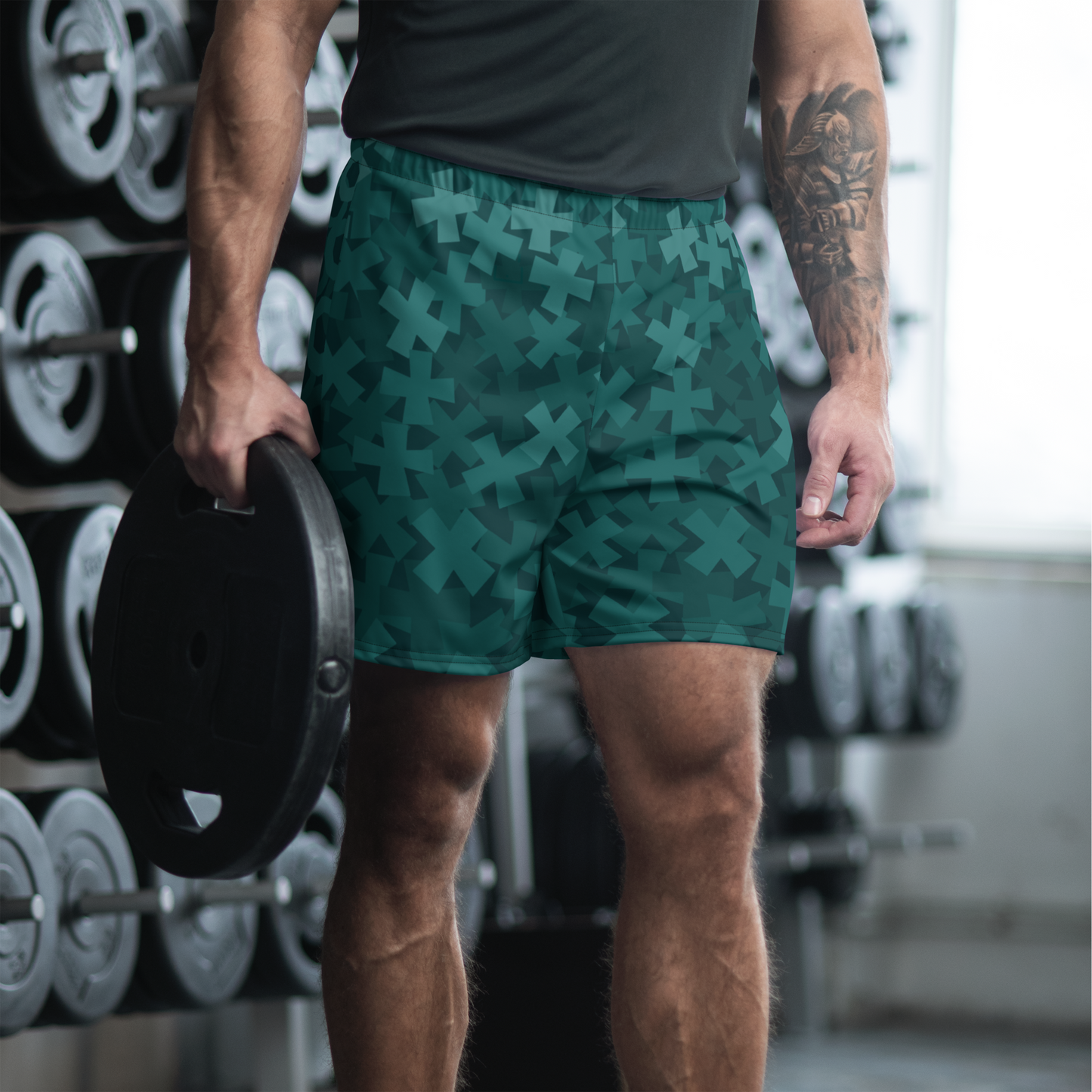 Tic Tac Toe Jade Recycled Athletic Shorts