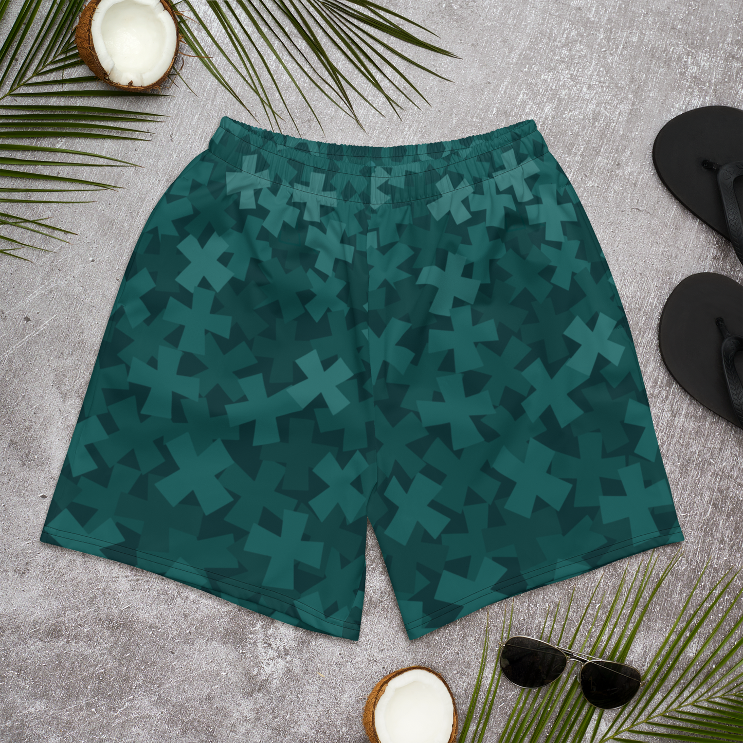 Tic Tac Toe Jade Recycled Athletic Shorts