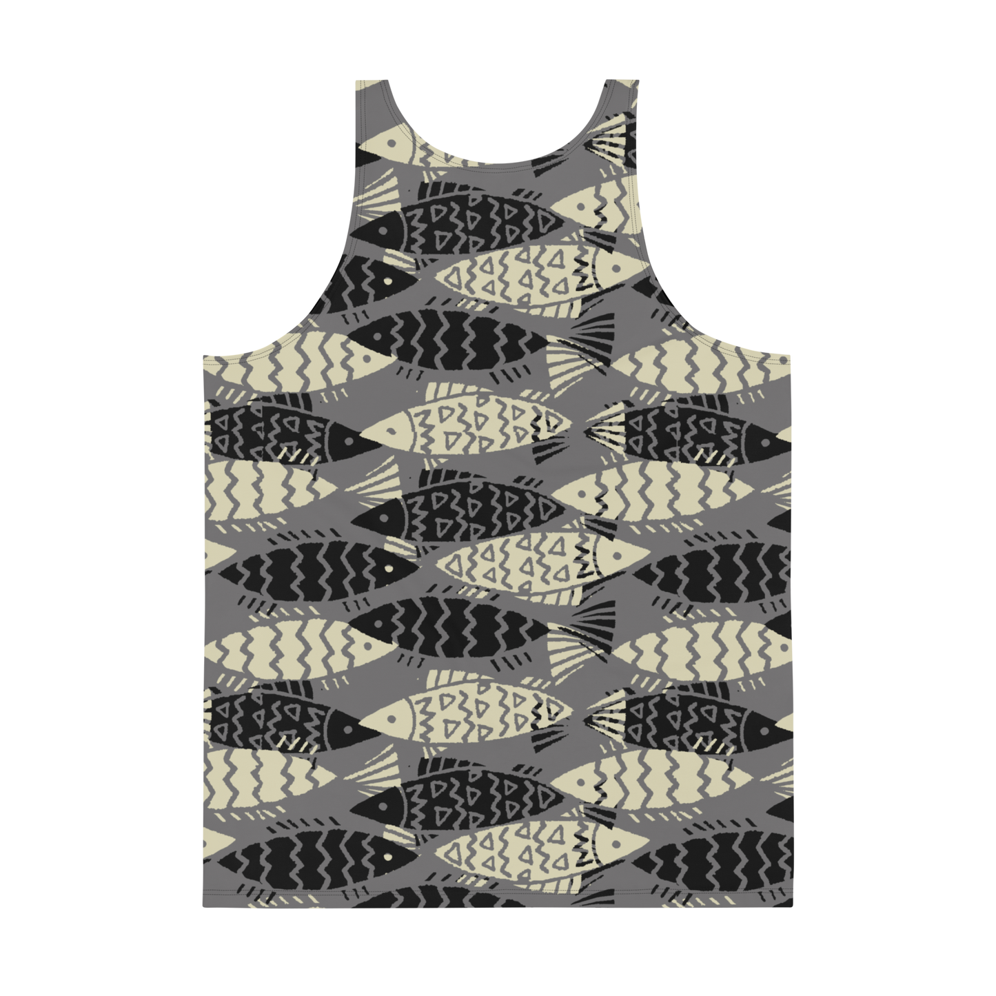 Fishing day Gray Unisex Tank Top
