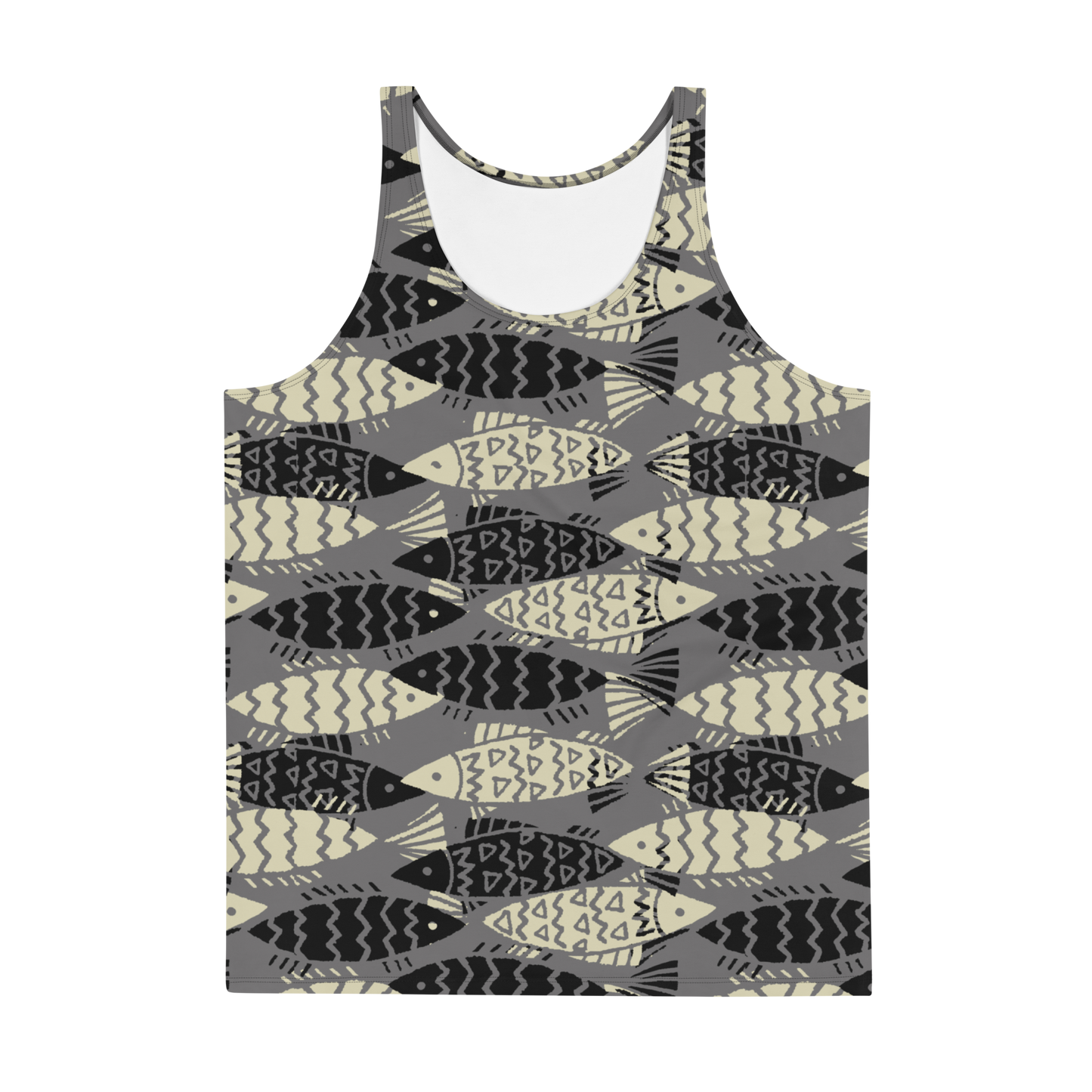 Fishing day Gray Unisex Tank Top