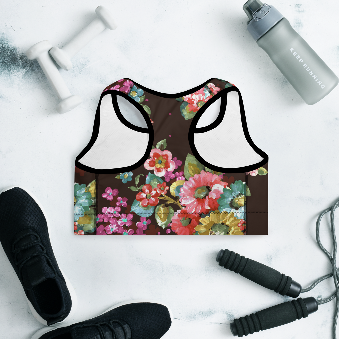 Spring Fever Brown Padded Sports Bra