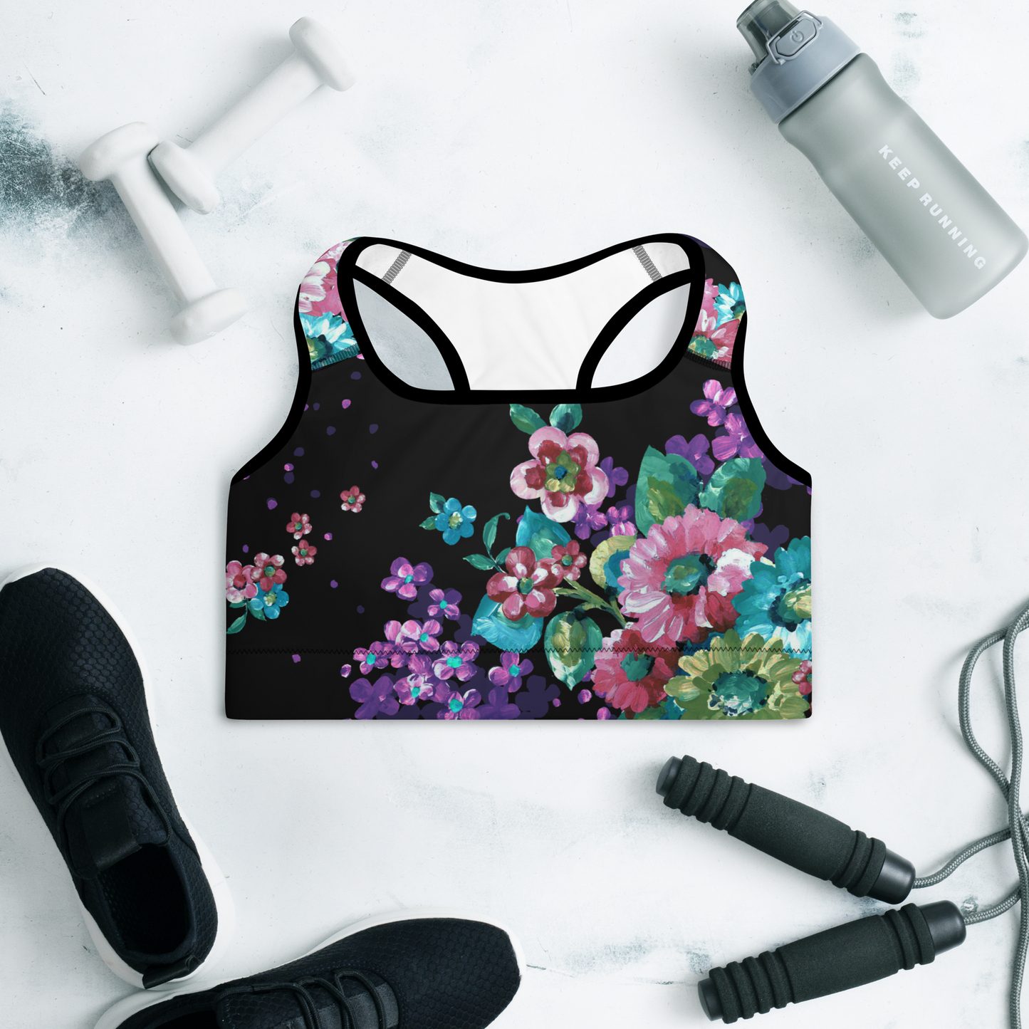 Spring Fever Navy Padded Sports Bra