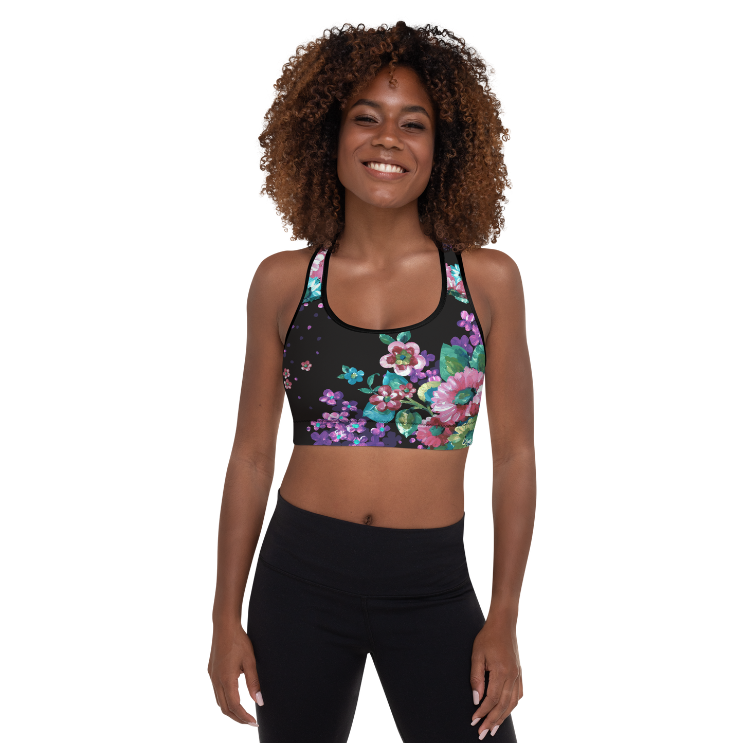 Spring Fever Navy Padded Sports Bra