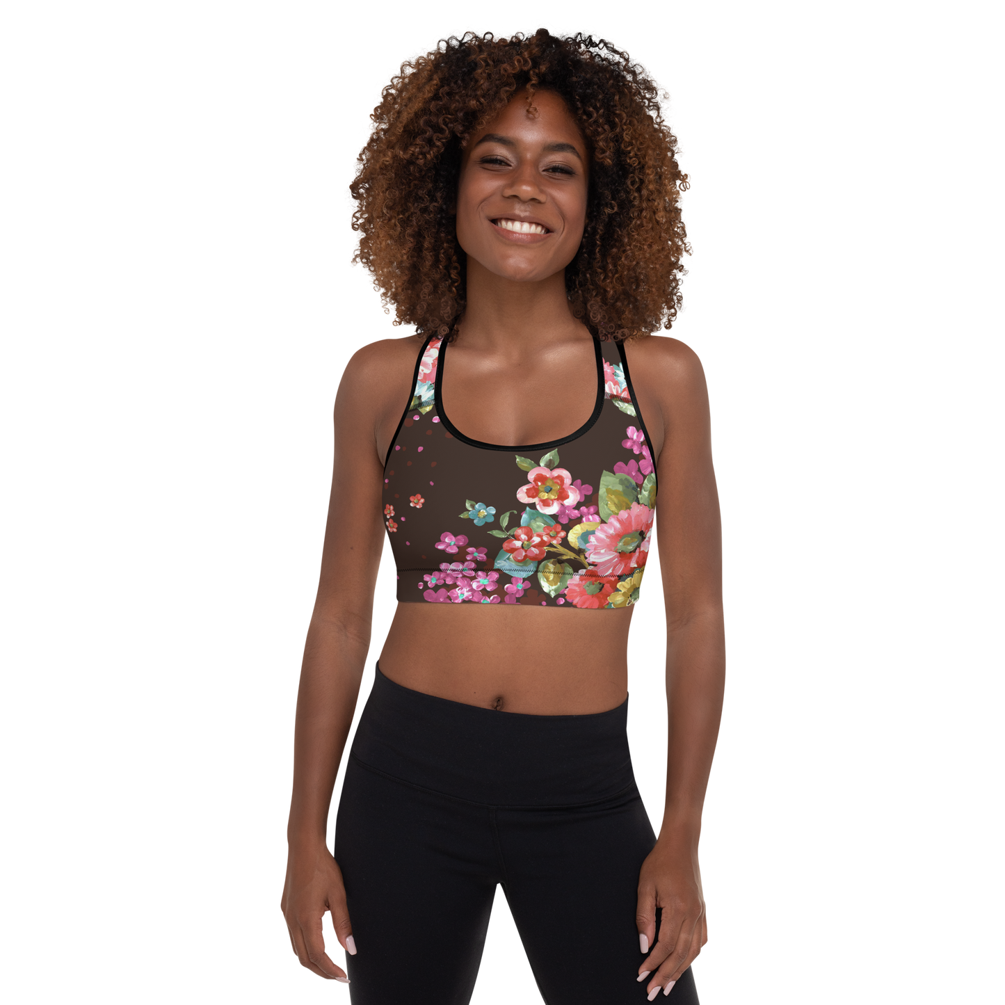 Spring Fever Brown Padded Sports Bra