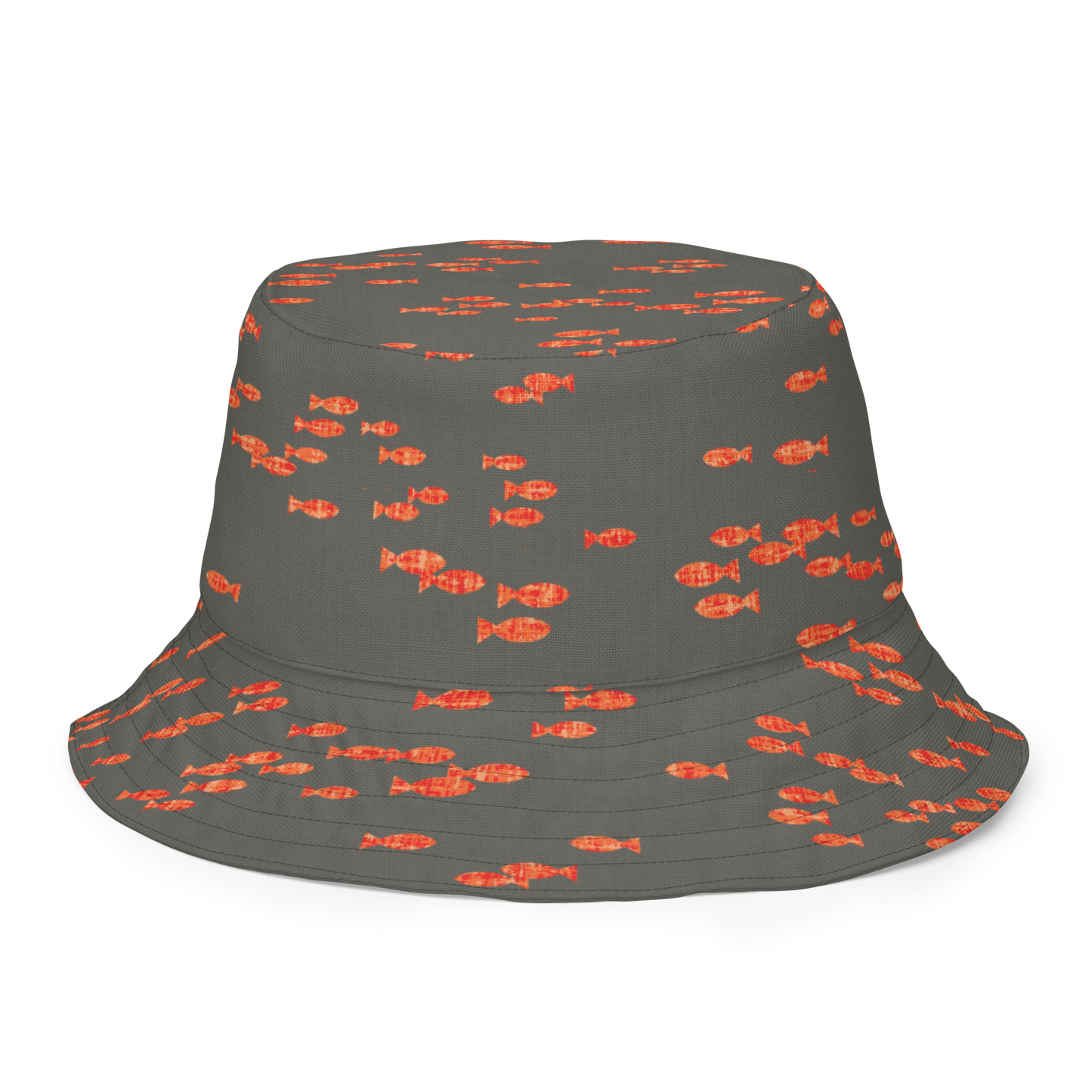 Small Fish Black / Khaki Reversible bucket hat
