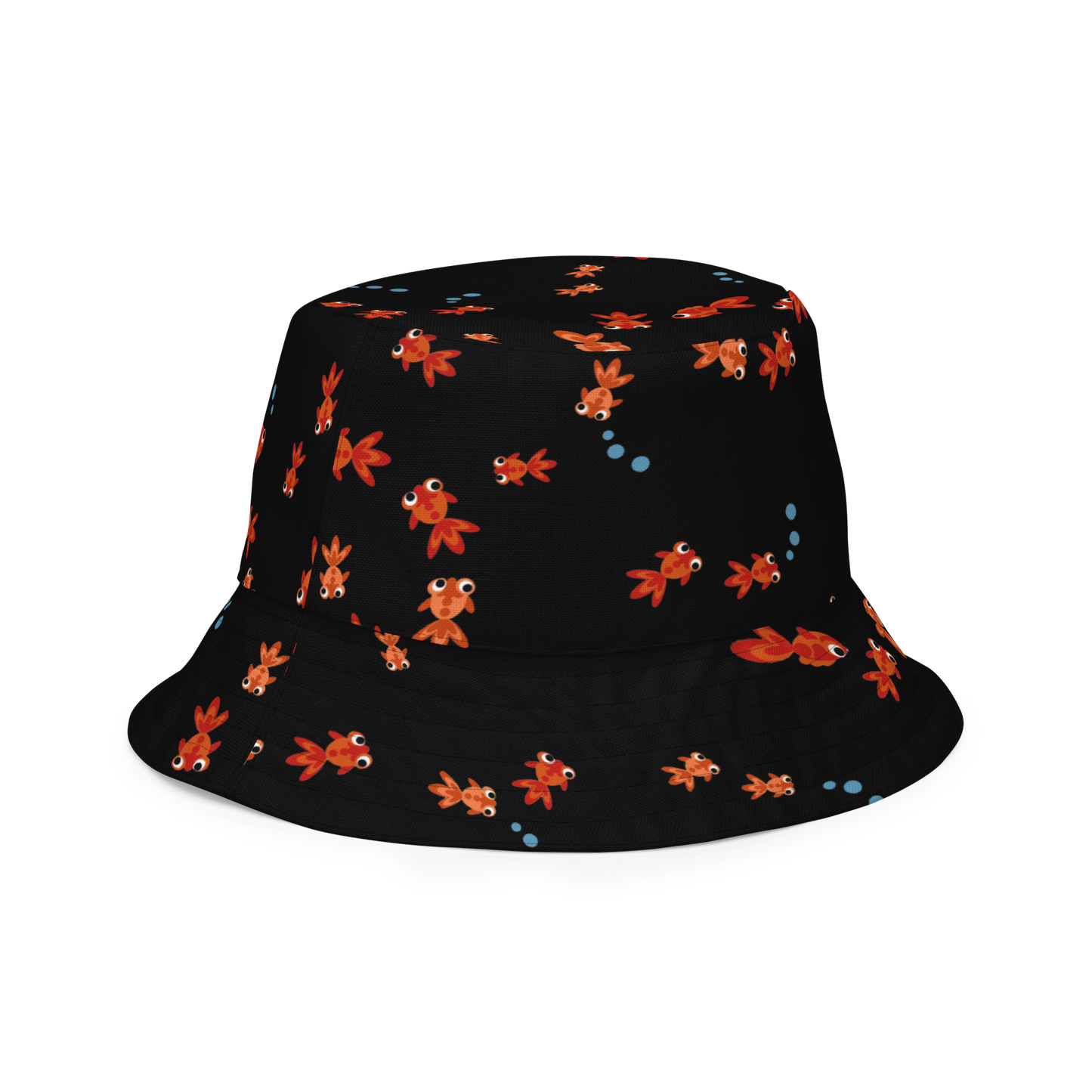 Flower wheel & Goldfish Reversible bucket hat
