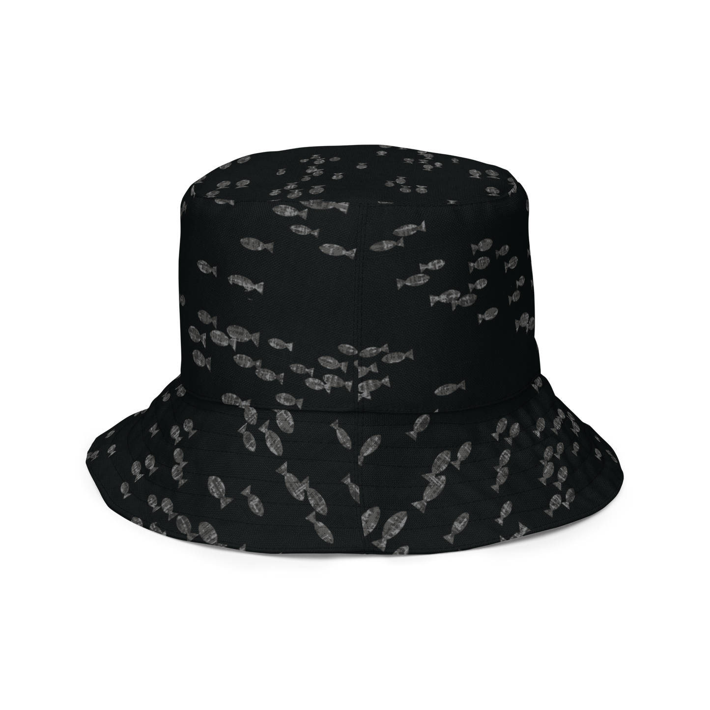 Small Fish Black / Khaki Reversible bucket hat