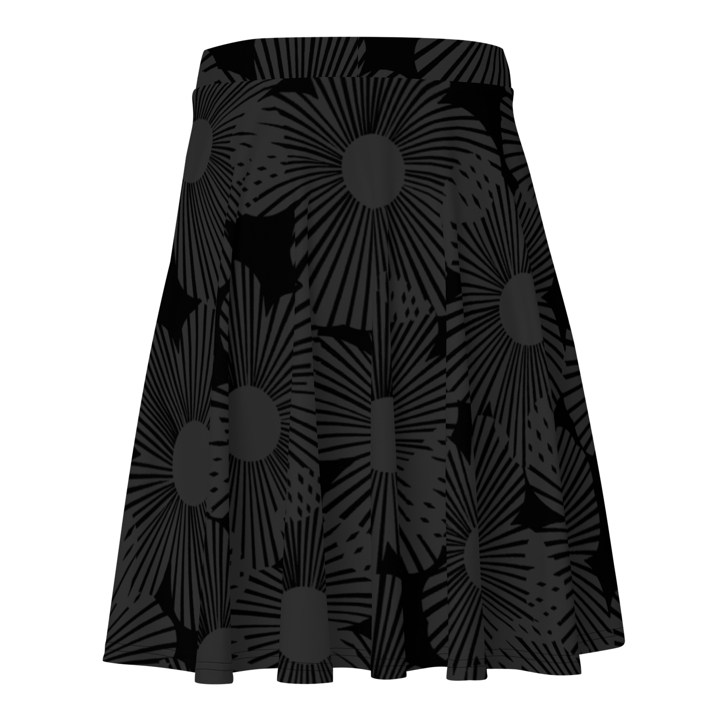 Diddy Flower Black Skater Skirt