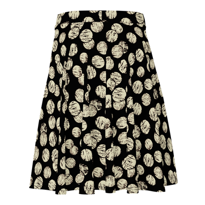 Vintage Dots Black Skater Skirt