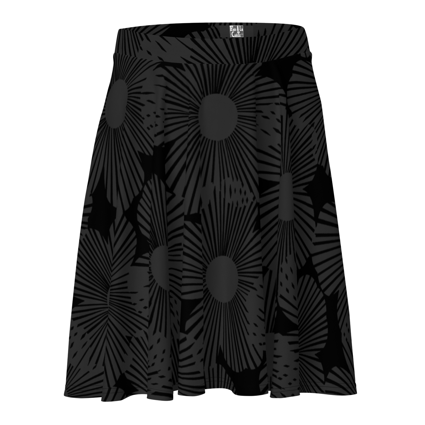 Diddy Flower Black Skater Skirt