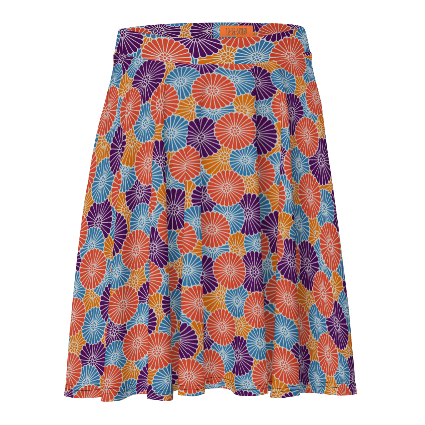 Mum Orange Skater Skirt