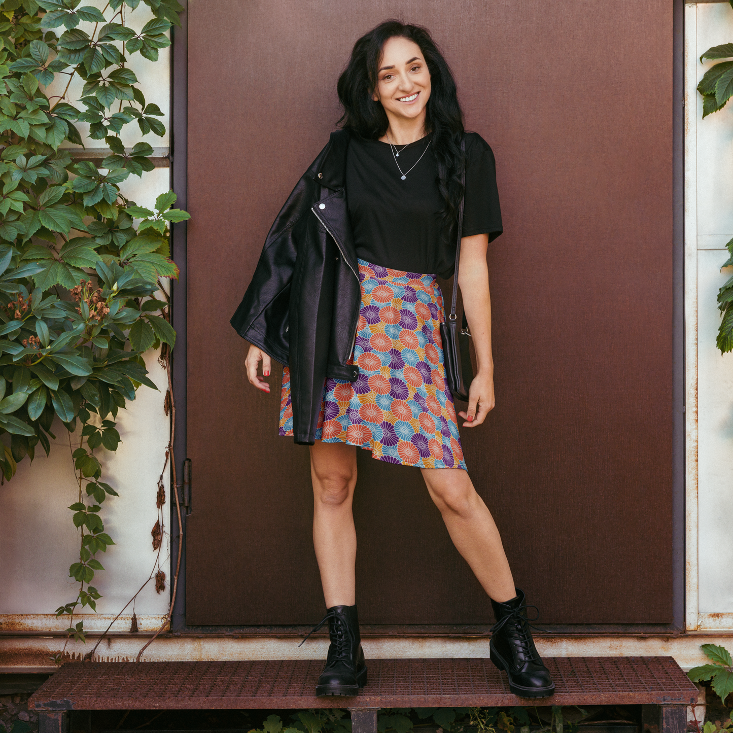 Mum Orange Skater Skirt