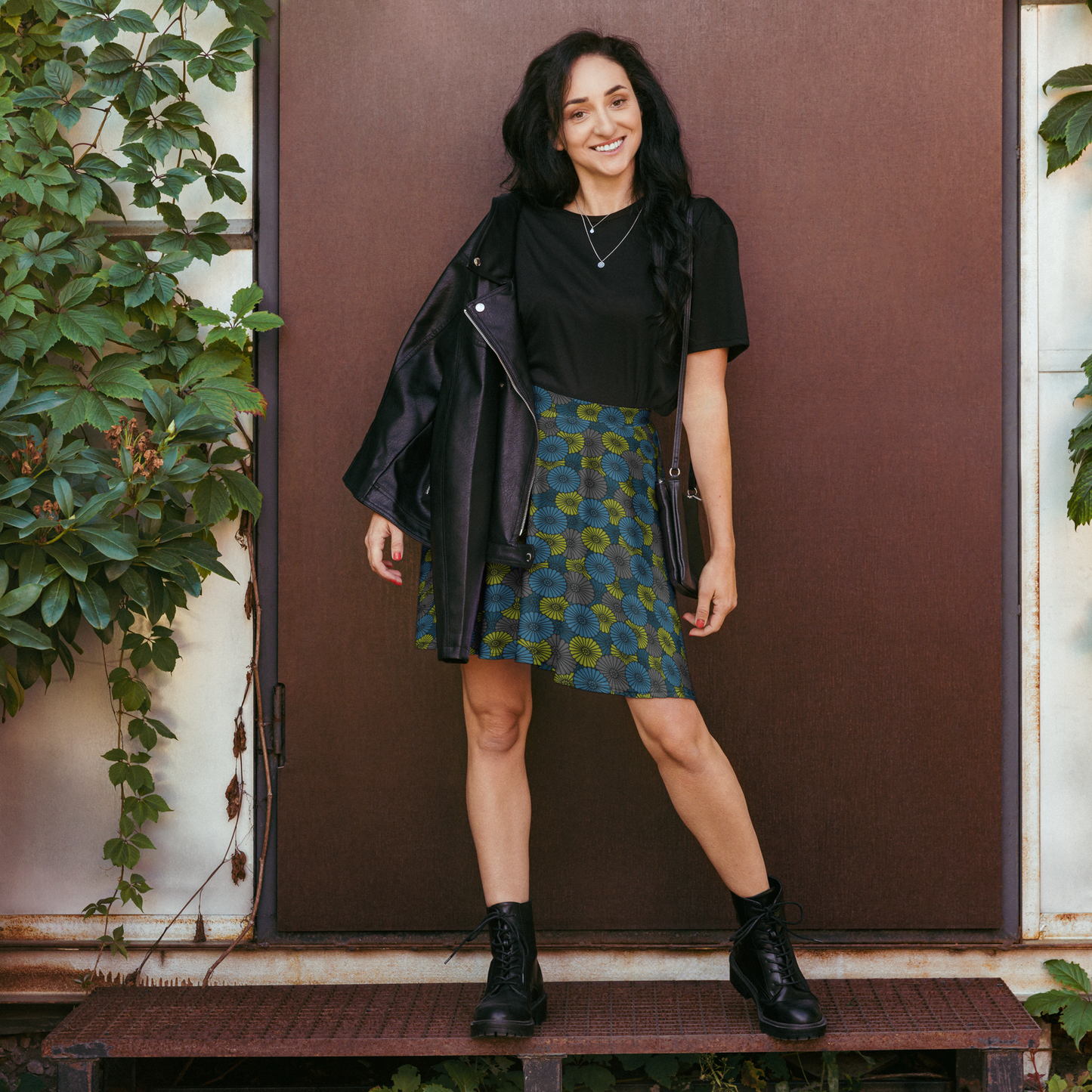 Mum Teal Skater Skirt