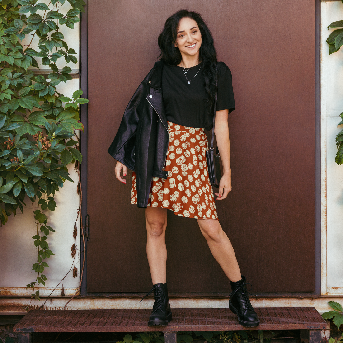Vintage Dots Red Skater Skirt