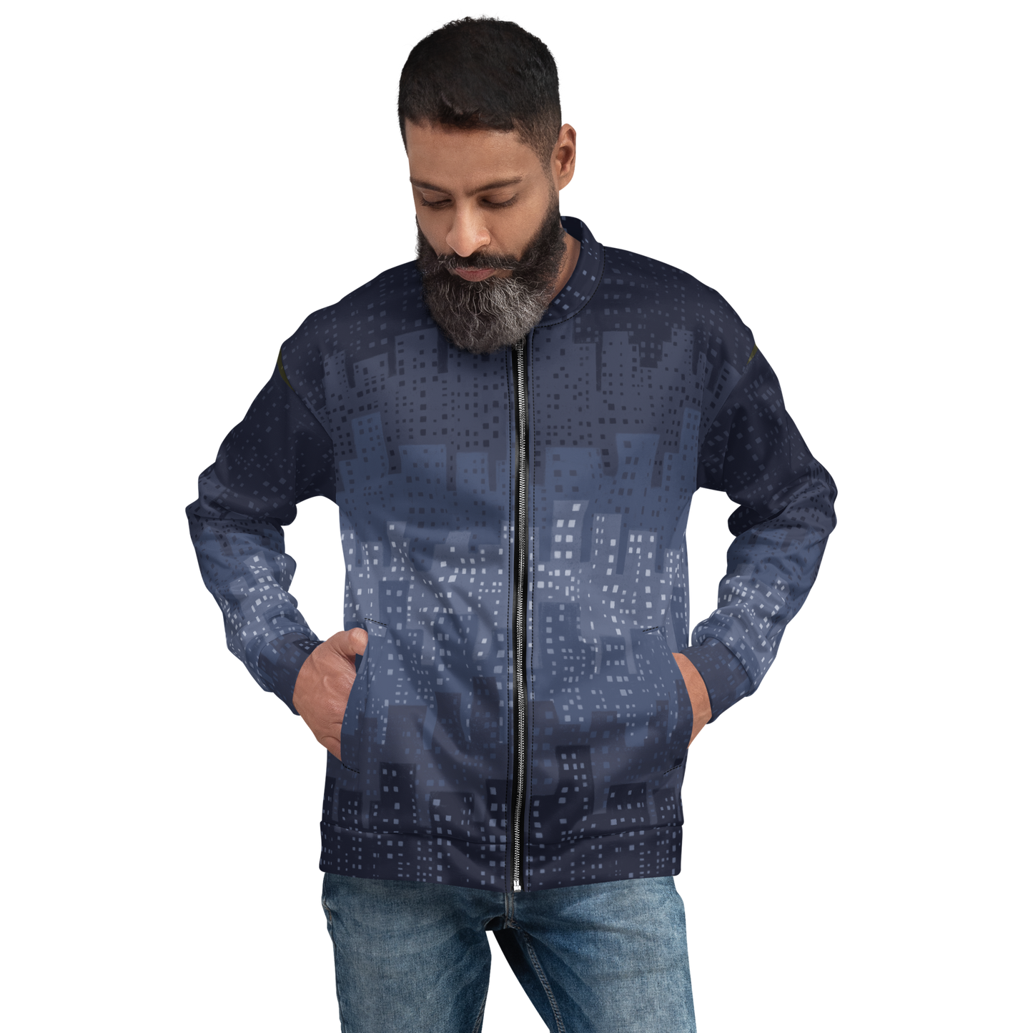 Cityscaper Navy Unisex Bomber Jacket