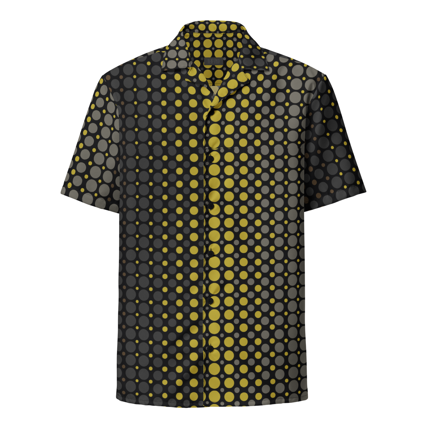 Ombre Dots Gray/Khaki nisex button shirt