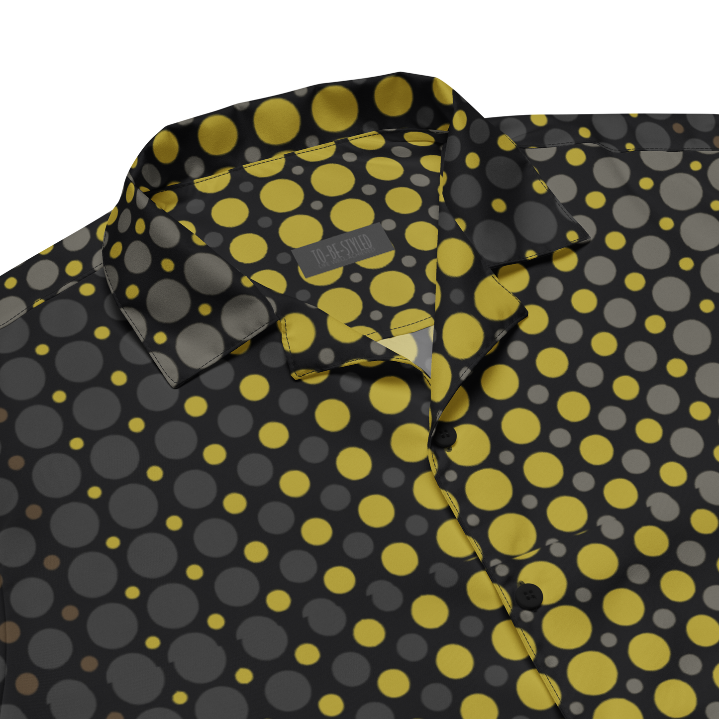 Ombre Dots Gray/Khaki nisex button shirt