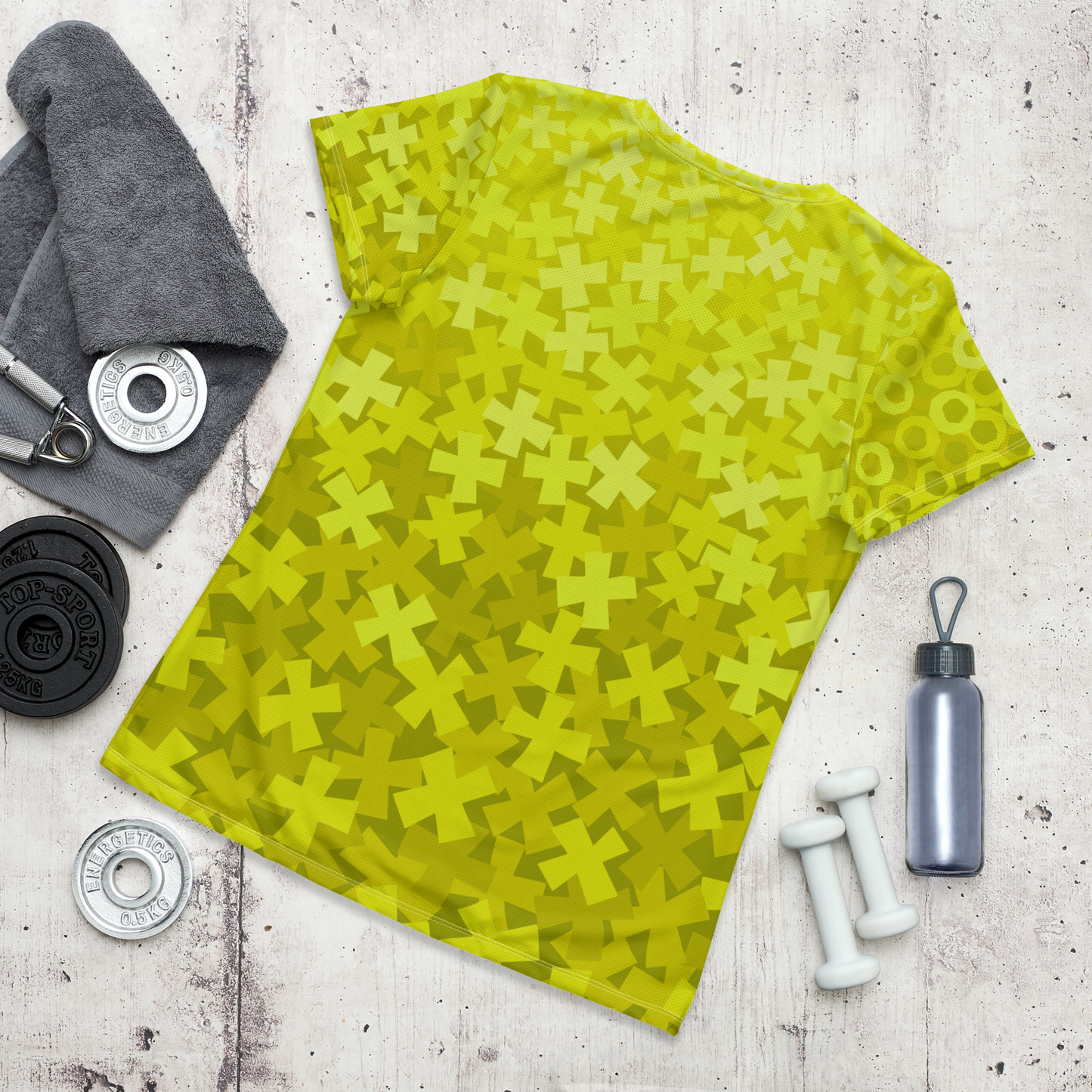 Tic Tac Toe Athletic T-shirts - Lemon