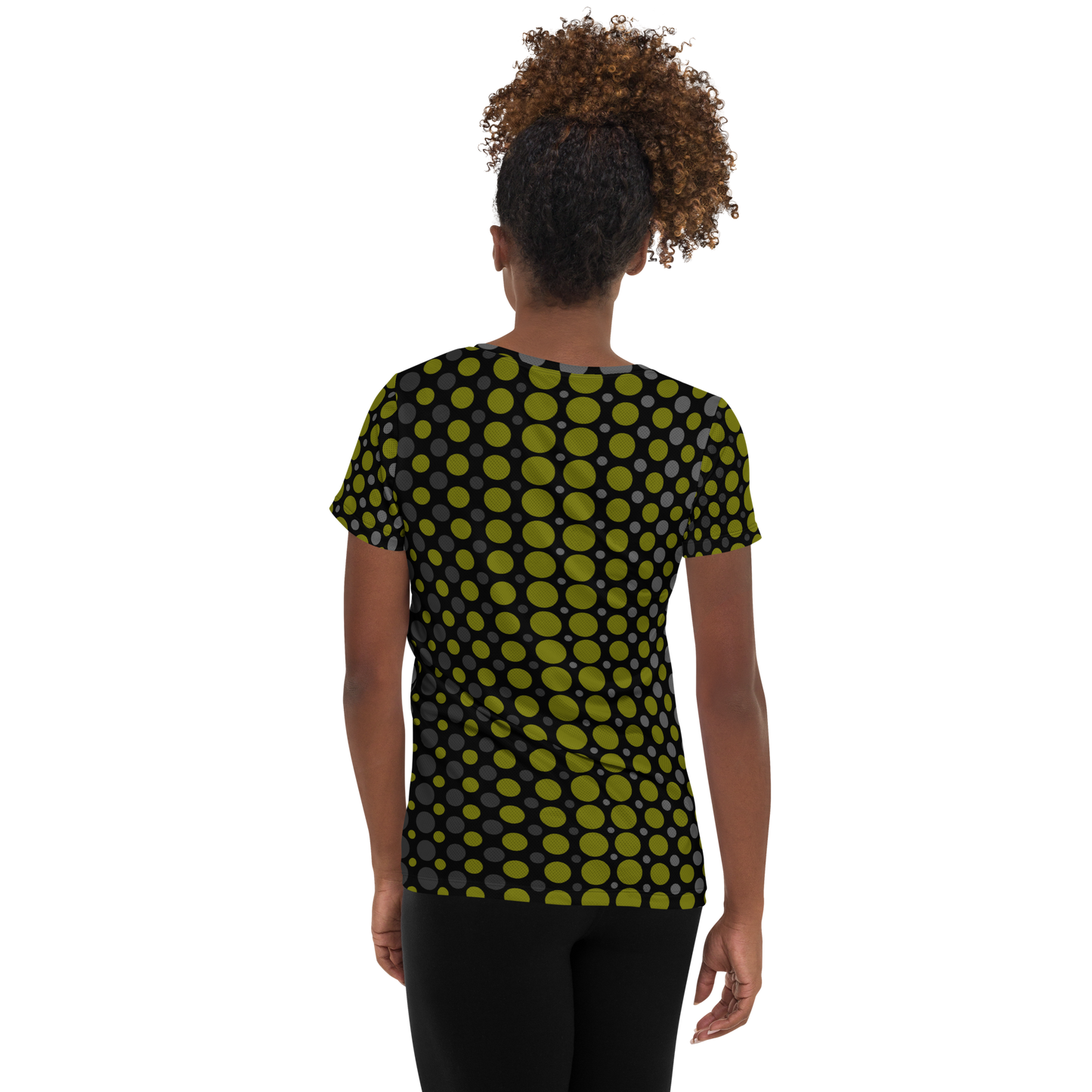 Ombre Dots Athletic T-shirts - Moss Green