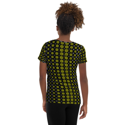 Ombre Dots Athletic T-shirts - Moss Green