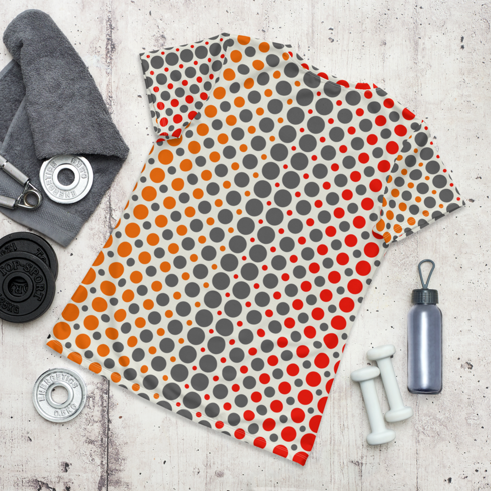 Ombre Dots Athletic T-shirts - Orange