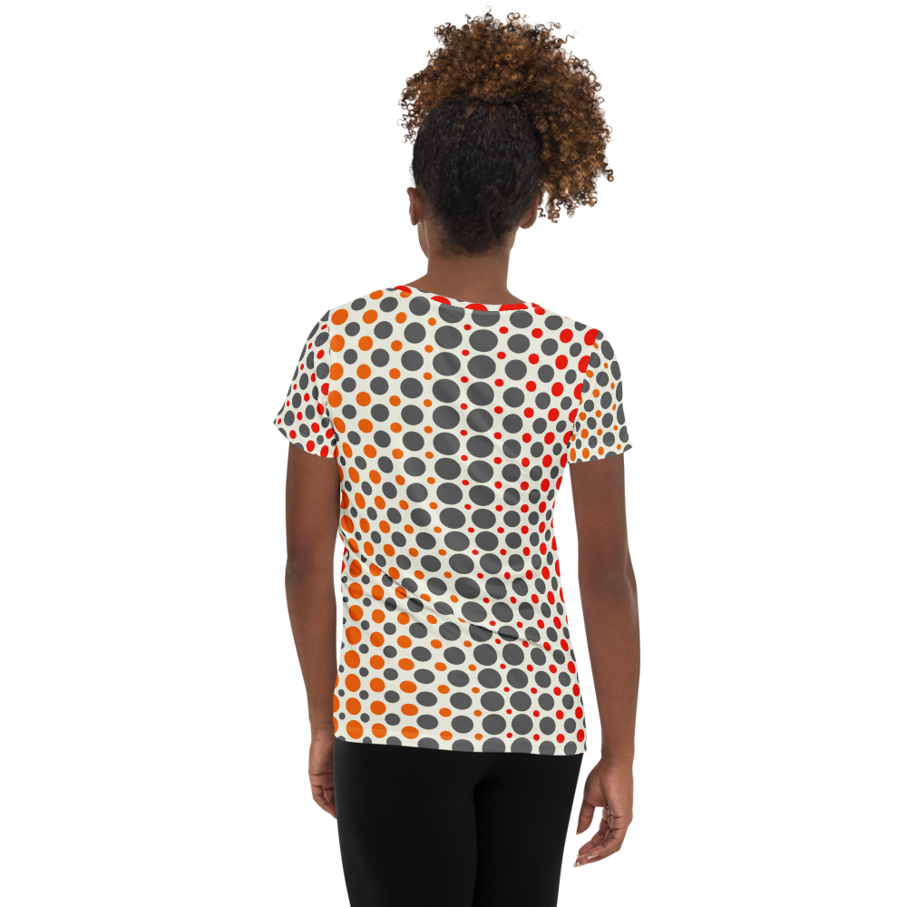 Ombre Dots Athletic T-shirts - Orange