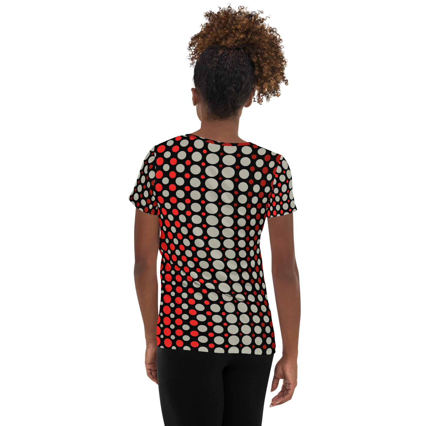 Ombre Dots Athletic T-shirts - Red