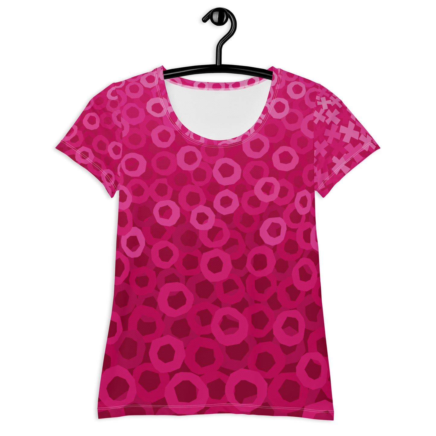 Tic Tac Toe Athletic T-shirts - Strawberry