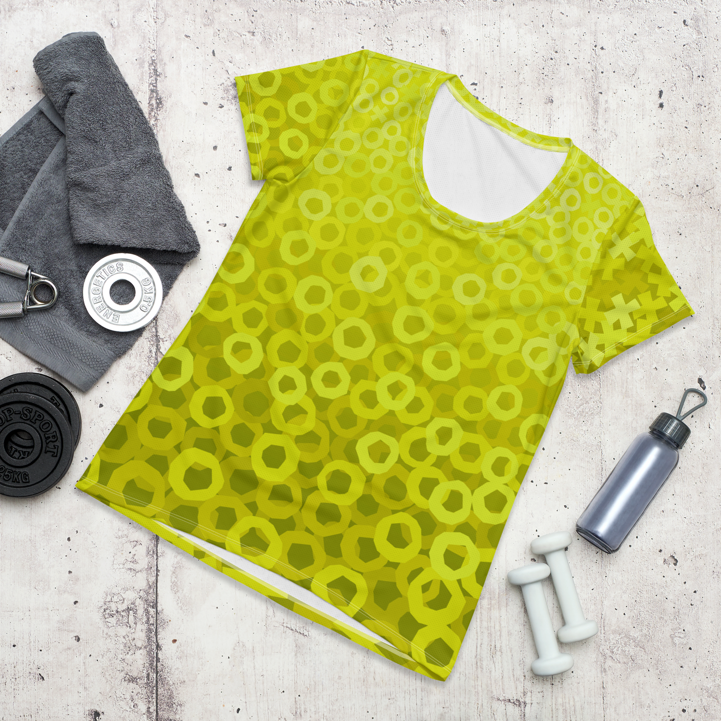 Tic Tac Toe Athletic T-shirts - Lemon