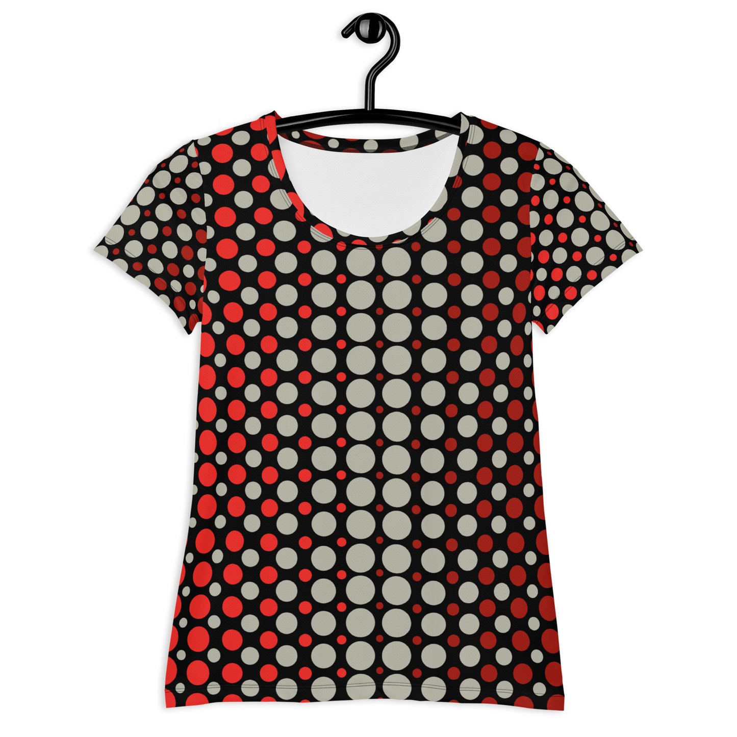 Ombre Dots Athletic T-shirts - Red