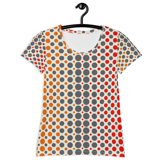 Ombre Dots Athletic T-shirts - Orange