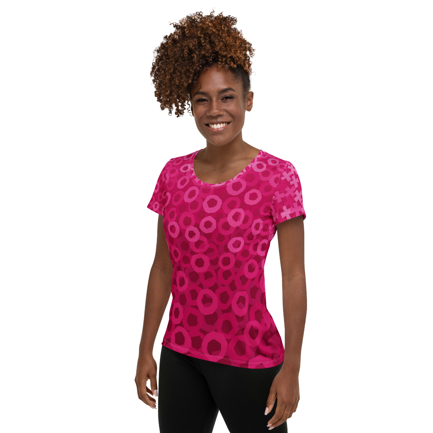 Tic Tac Toe Athletic T-shirts - Strawberry