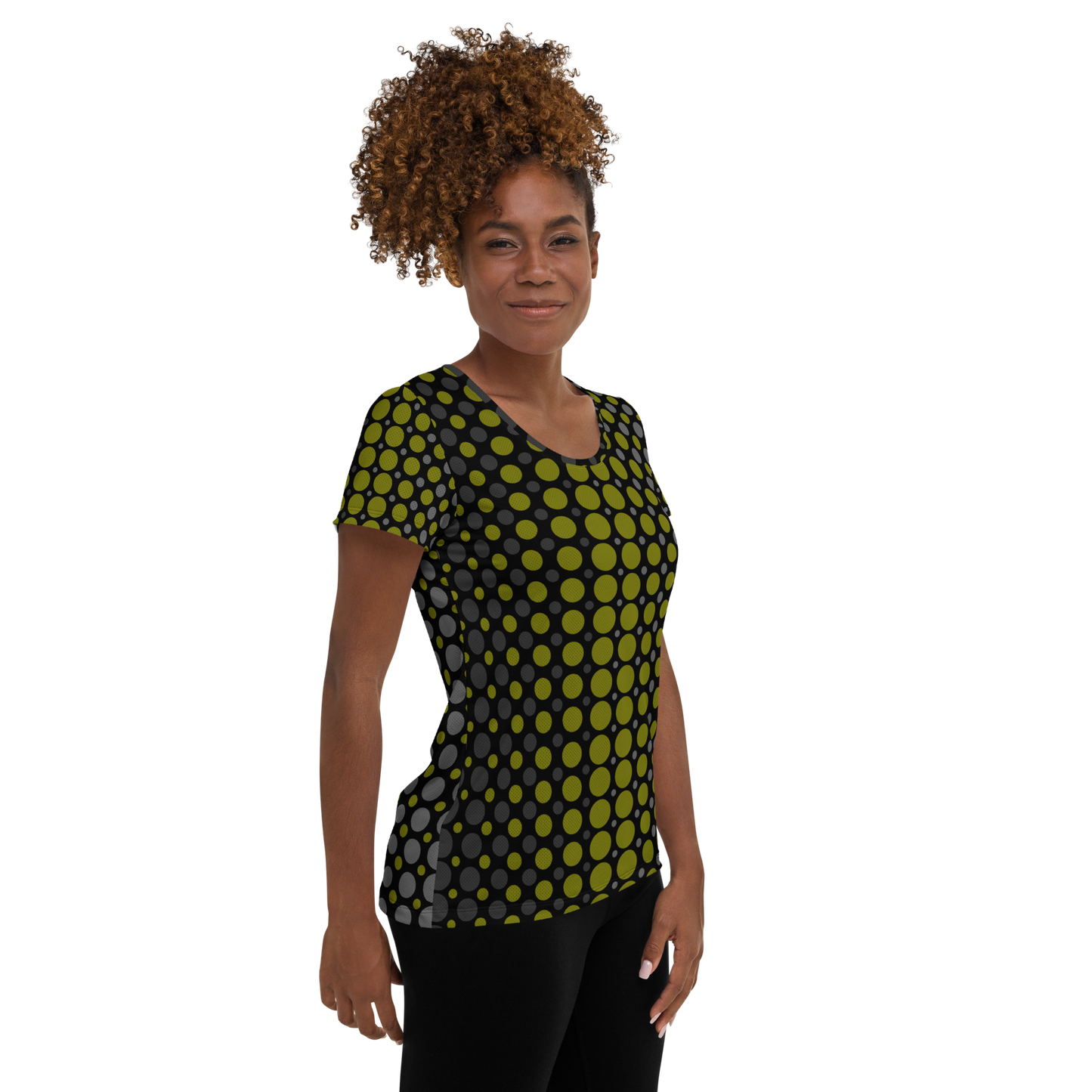 Ombre Dots Athletic T-shirts - Moss Green