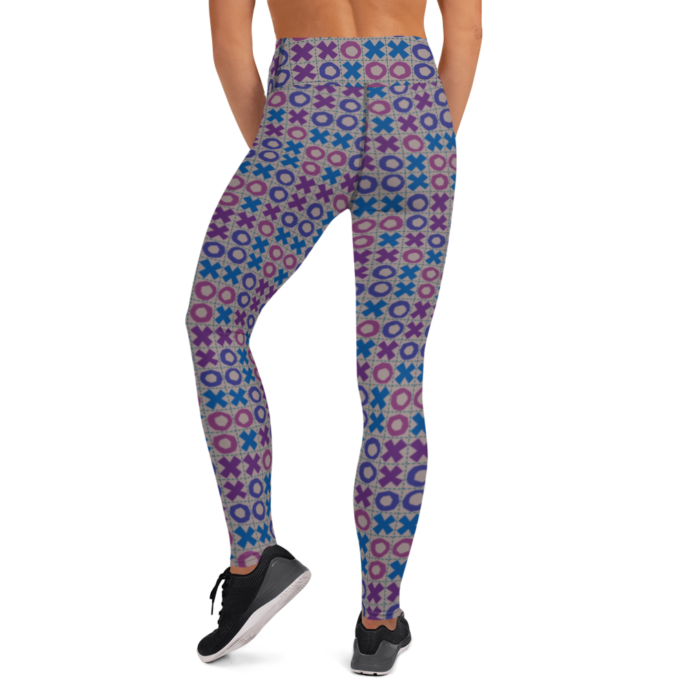 Retro Grid Tic Tac Toe Grid Leggings