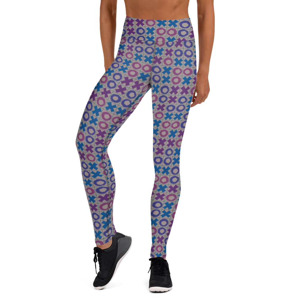 Retro Grid Tic Tac Toe Grid Leggings