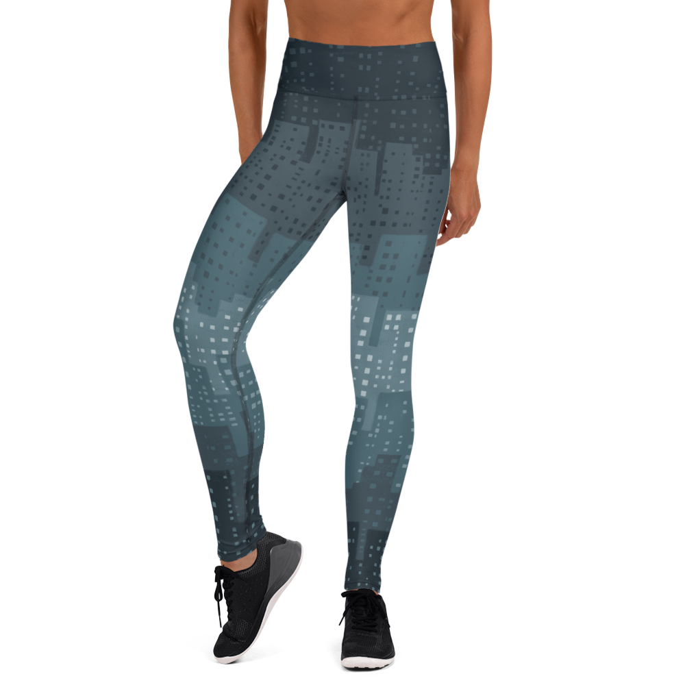 Cityscape Teal Leggings