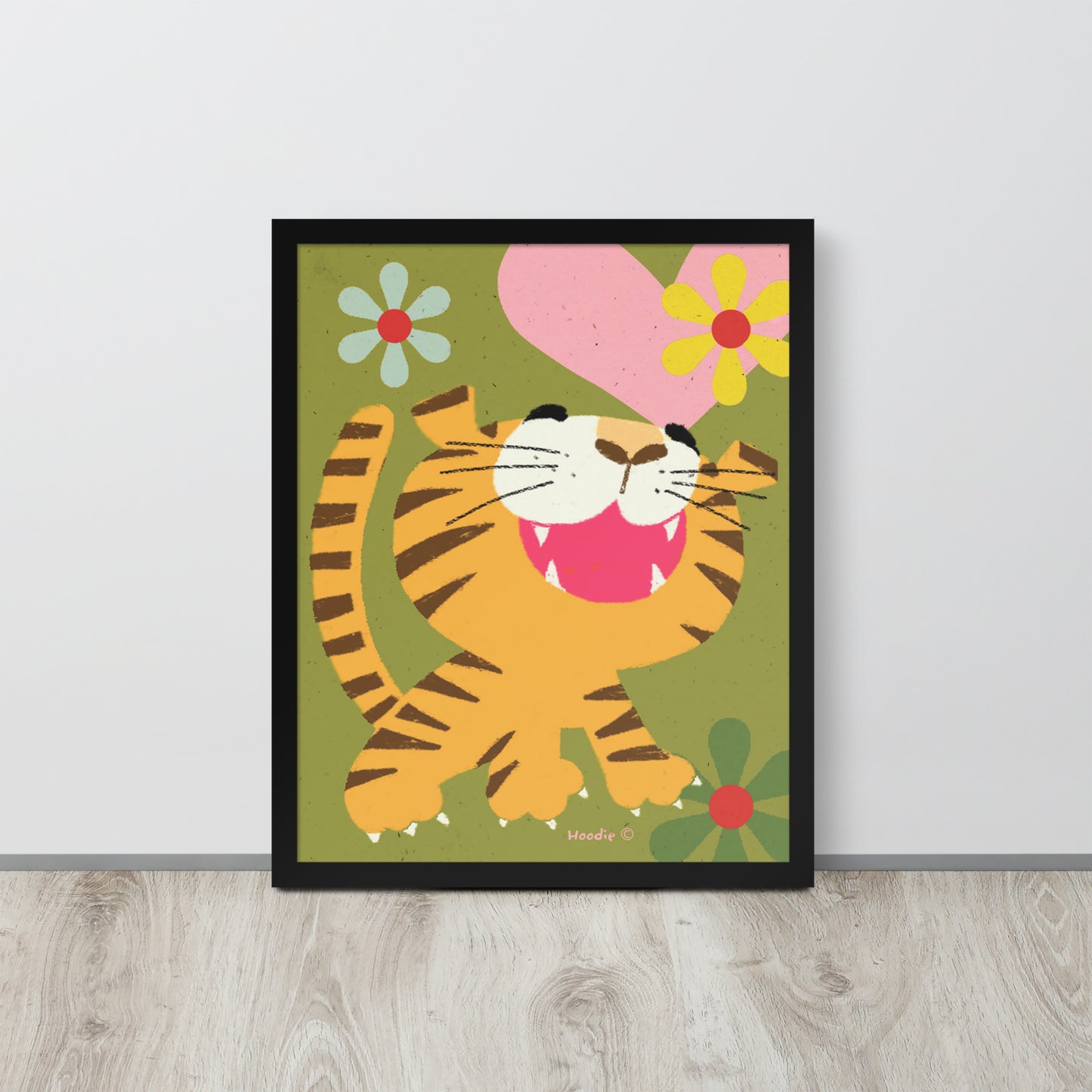 Framed poster - Smiley Tiger